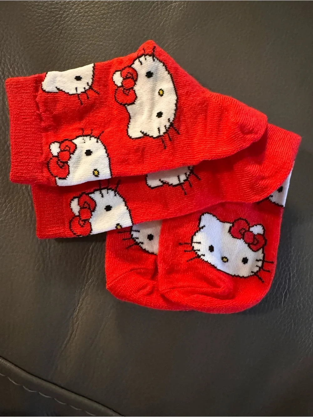 NWOT Hello Kitty Red and White Character Crew Socks